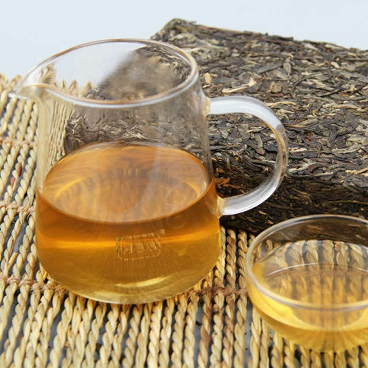 HelloYoung Raw Puer  Old Tree Tea Chinese High Quality Sheng Pu-erh Brick Green Food 1kg Main image