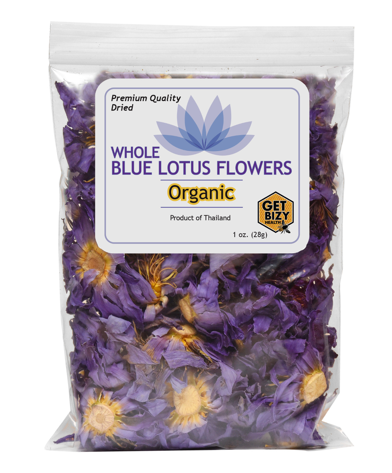 Egyptian Blue Lotus Flowers (Nymphaea Caerulea) 28g (1oz) ships from ATL Secondary image