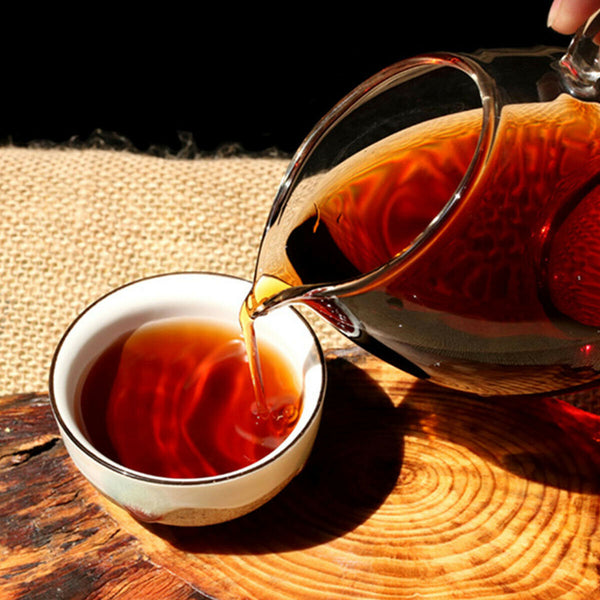 HelloYoung Puerh tea Cooked Tea Cake Black Tea   Seven Sons tea  Old Brown Tree Yunnan 357g