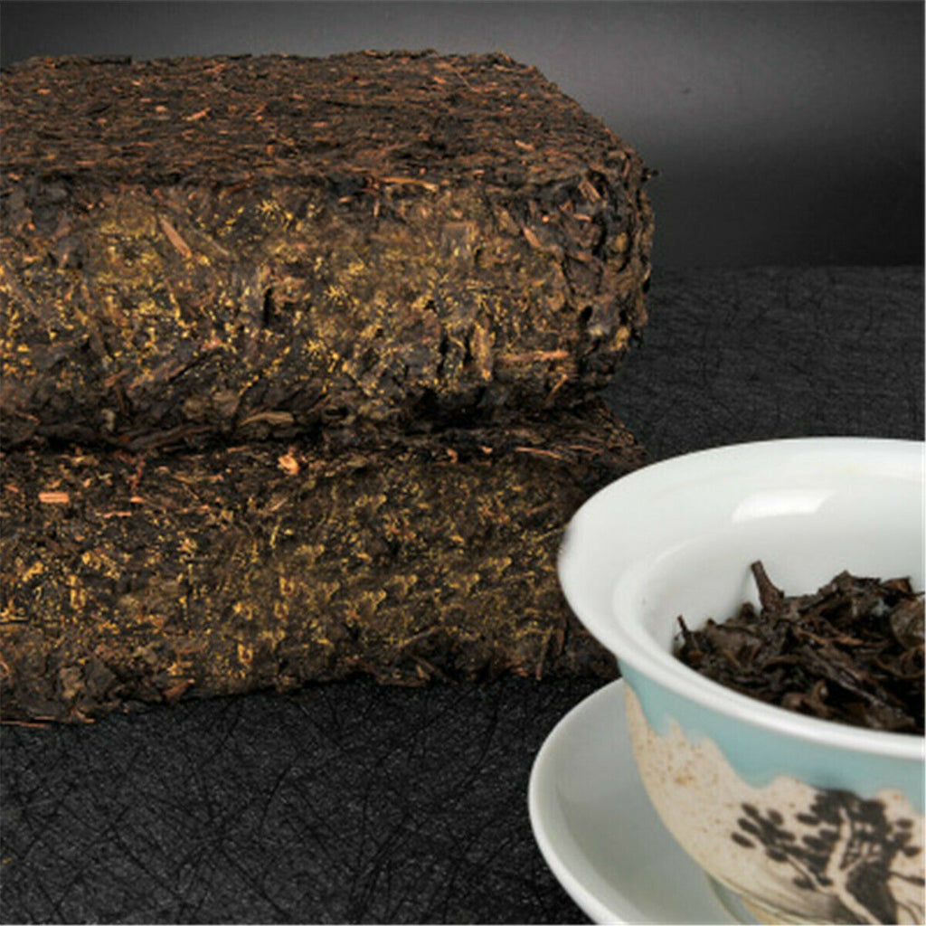 HelloYoung 950g High Quality Handmade Fucha Dark Black Tea Organic Anhua Baishaxi  Fu cha