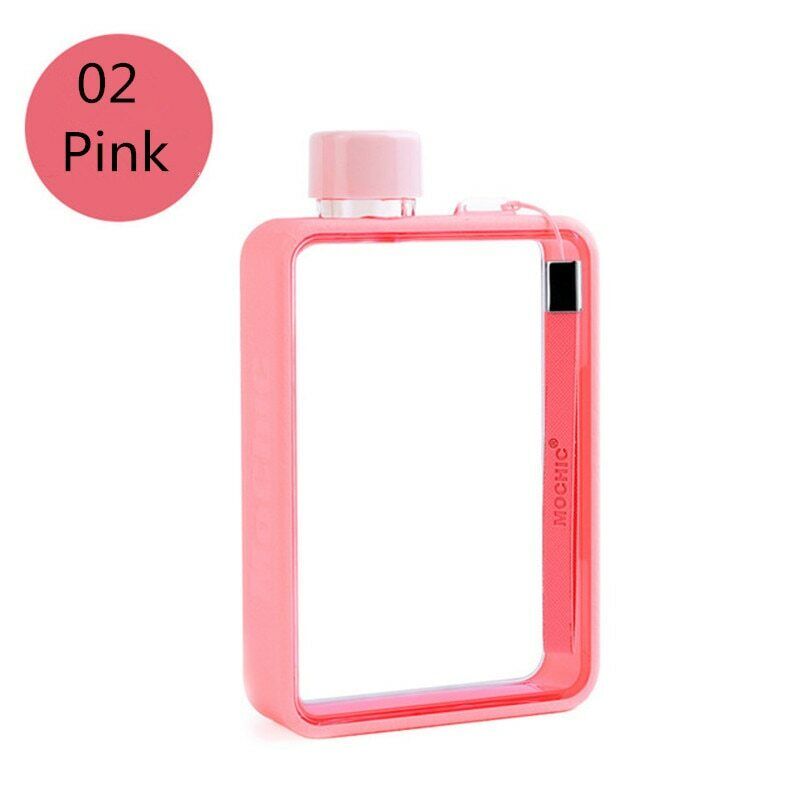 Drinking Bottle Crystal Plastic Water Bottle Handy Drinkware Portable Flat Sport