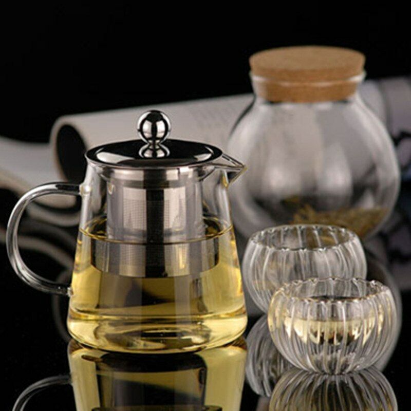 Heat Resistant cup Kettle Tea Set Pu'er Coffee Tea Pot Stainless Steel Strainer Main image