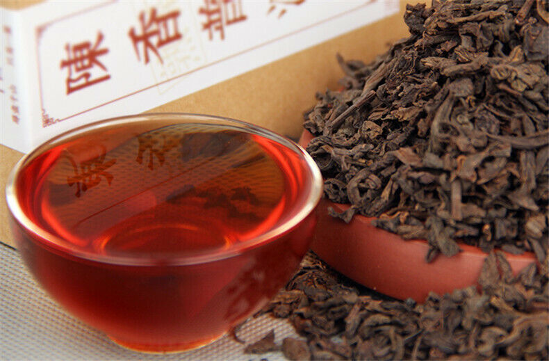 HelloYoung Black Tea Organic Puer Tea Boxed Ripe Pu-erh Loose Old Tree China Health 120g