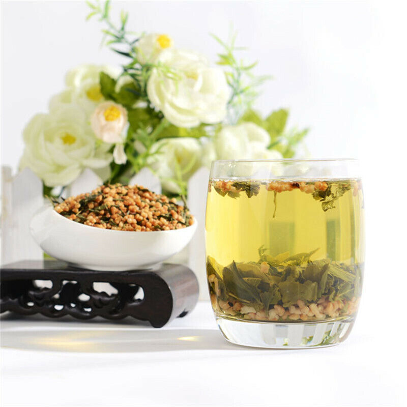 HelloYoung Premium Brown Rice Green Tea Genmaicha Sencha with The Rice High Quality 100g