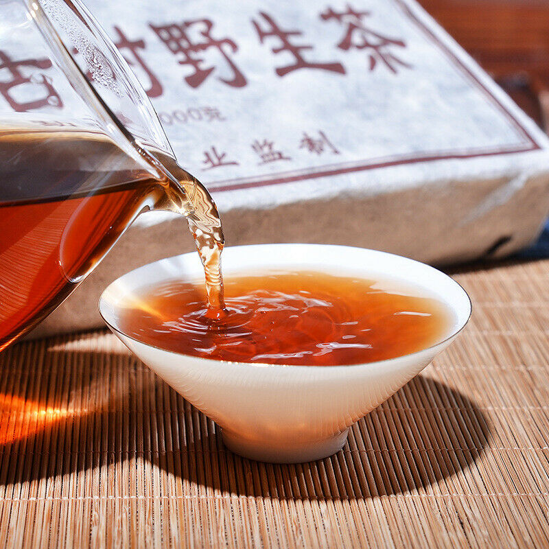 HelloYoung Cooked Pu erh Tea Brick Thousands of Years Old Trees Ripe Puerh Tea Yunnan 1000g
