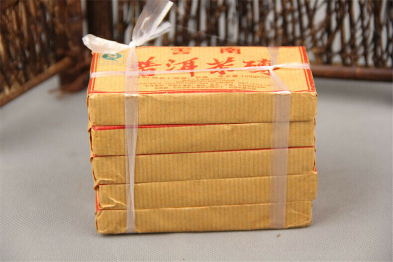 HelloYoung Natural Cooked Tea Manufactured Old Tea China Pu-erh Black Tea Cakes 5pcs*100g