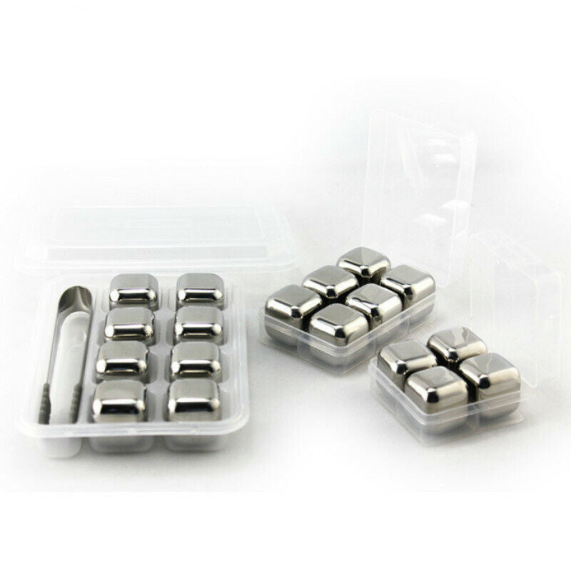 Ice Cubes  Stainless Steel Stones Whisky Ice Cooler for Wine Whiskey Beer Bar