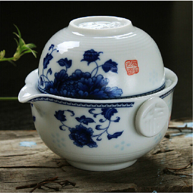 Tea Set Include 1 Pot 1 Cup Elegant Gaiwan Eeasy Teapot Kettle Porcelain Teapot
