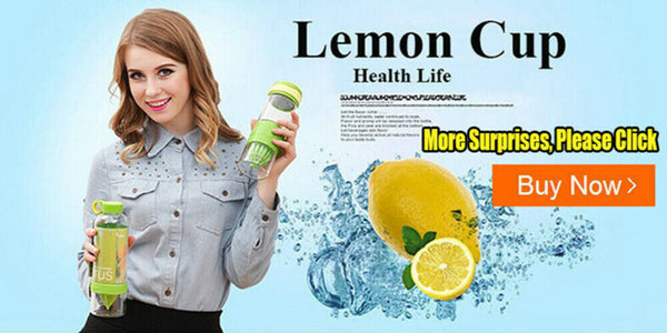 Sports Outdoor Bottles Juice Drinkware Lemon Fruit Plastic Bottle Drinking Water