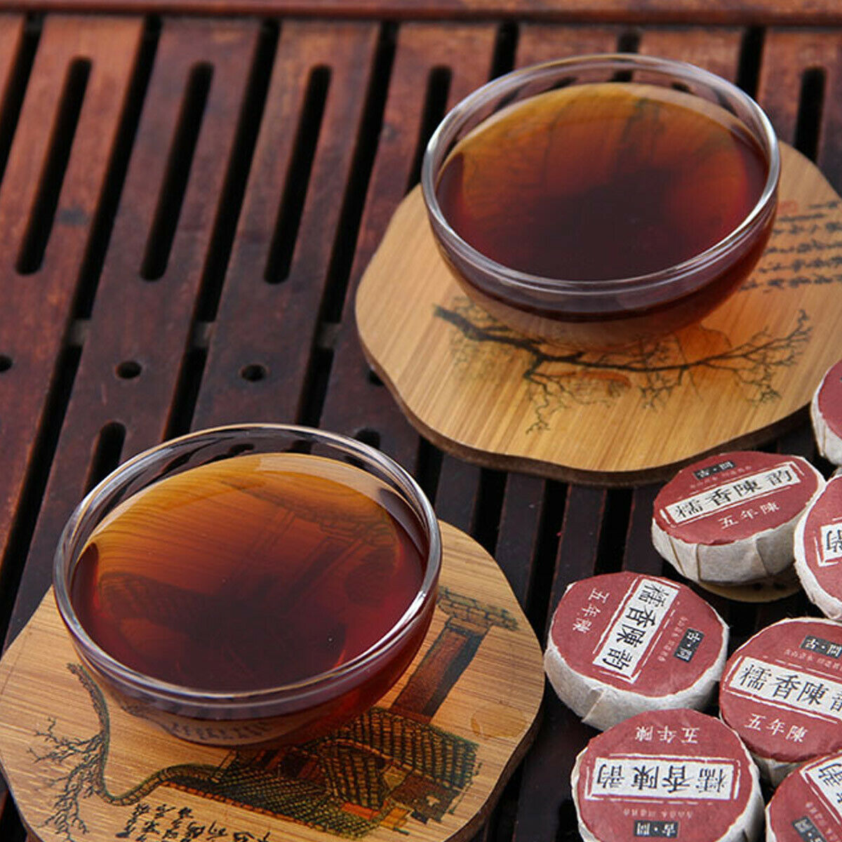 HelloYoung Ripe Pu er Tuo Tea Glutinous Rice Fragrant Old Puer Tea Pu-erh Tea Fermented Tea