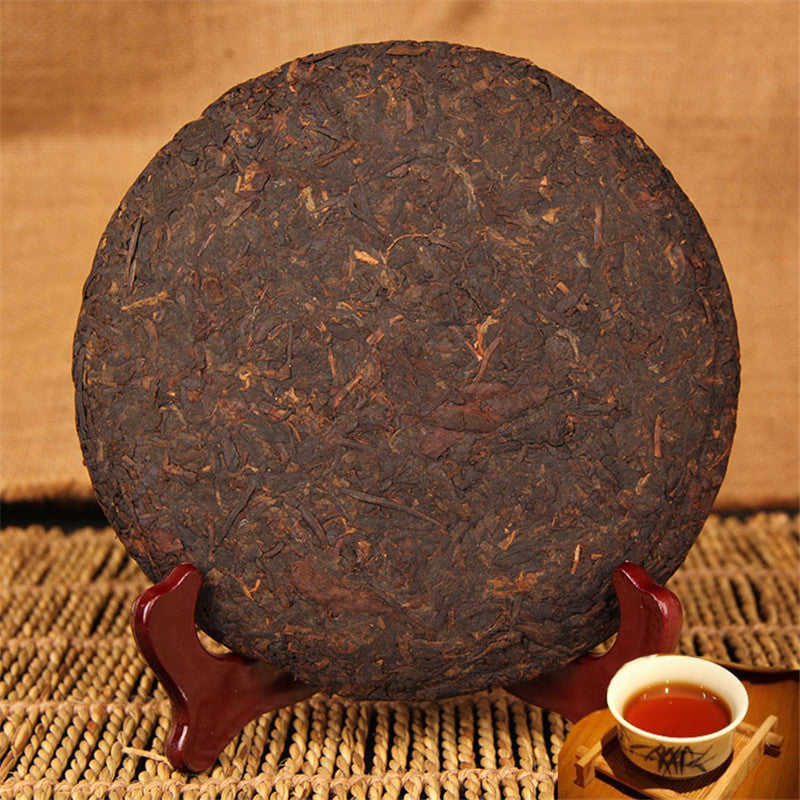 Cooked Pu-erh Tea 357g Yunnan Old Ripe Pu Erh Qizi Cake Aged Puer Tea Tree 普洱熟茶