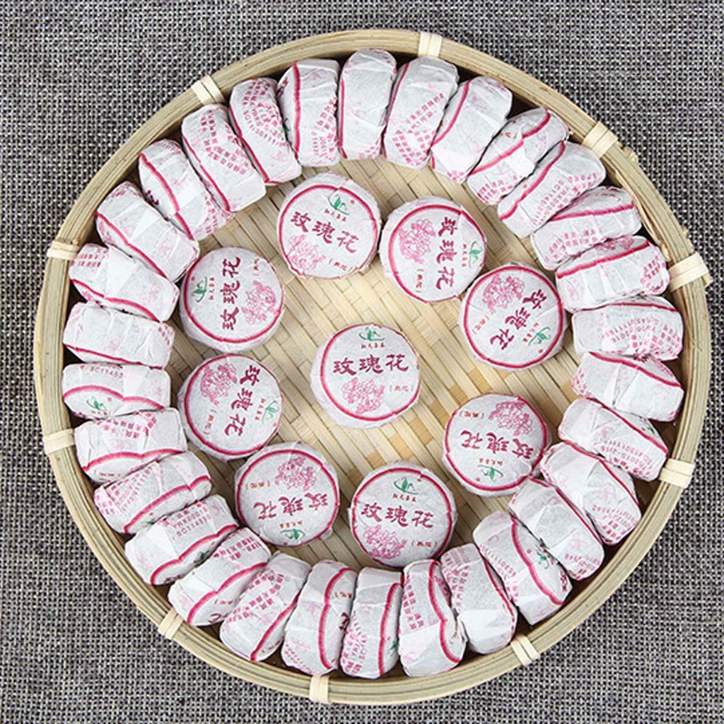 HelloYoung Healthy Care Mini Tuo Tea Rose Ripe Puerh Tea Chinese Yunnan Cooked Black Tea