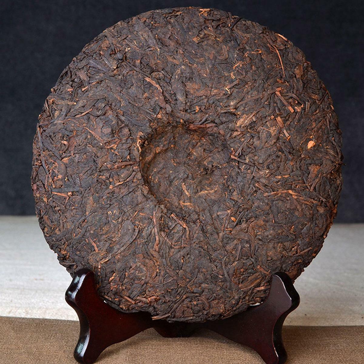 357g Organic Ripe Pu-erh Tea Menghai Chinese fermented Old Yunnan Puer Tea Cake Secondary image