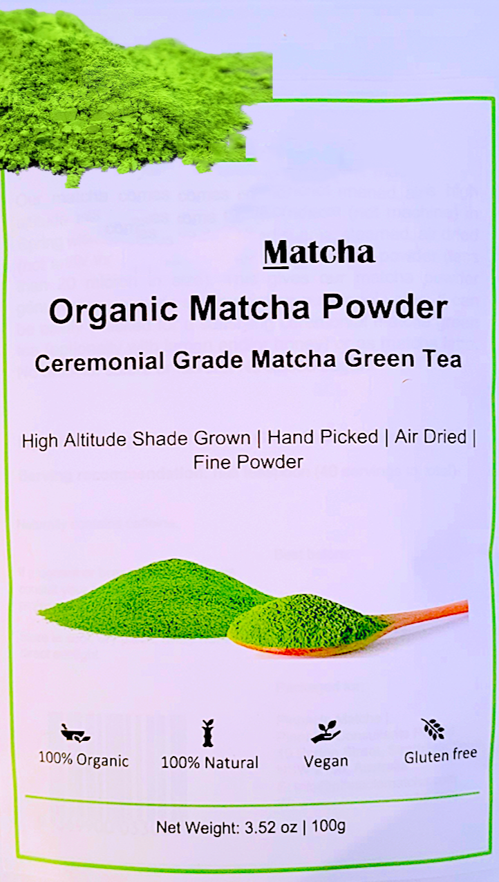 Matcha Green Tea Powder 100g. (Australian NASAA Organic) Ceremonial Matcha Tea Main image