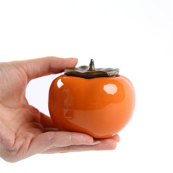Tea Canister Coffee Box Ceramic Persimmon Caddy Storage Sealed Jar Cans Tea Set