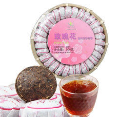 HelloYoung Ripe Puerh Tea Mini Tuo Tea Rose  Chinese Yunnan Cooked Black Tea Healthy Care