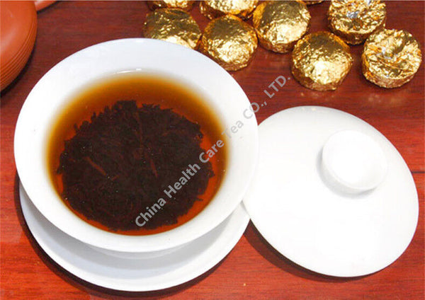 HelloYoung High Quality Yunnan Cooked Pu'Er Tea Certified Organic Mini Pu Er Tuocha15Pcs