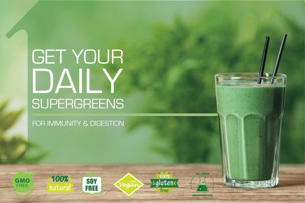 250g - 18+ Super Foods Spirulina Chlorella Barley Grass Super Greens Powder