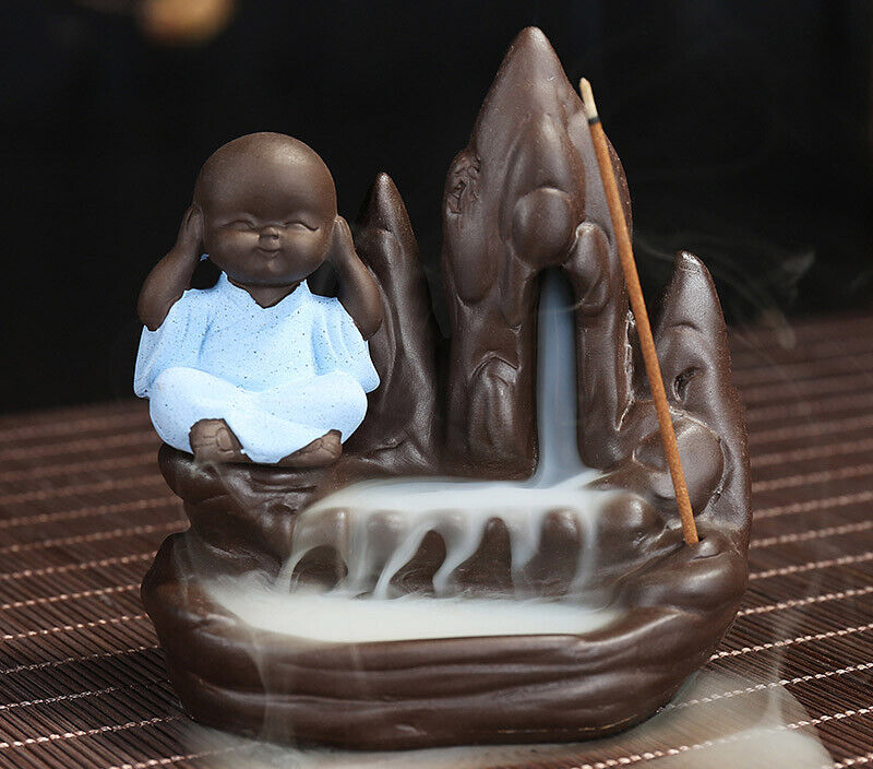 Incense Burner The Little Monk Small Buddha Censer Backflow Incense Burner