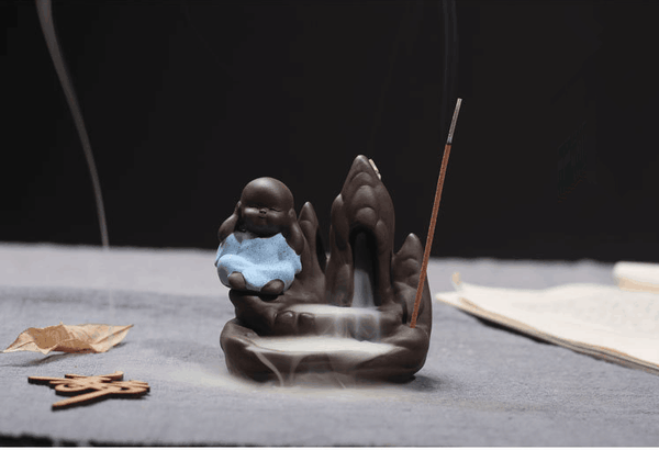Incense Burner The Little Monk Small Buddha Censer Backflow Incense Burner