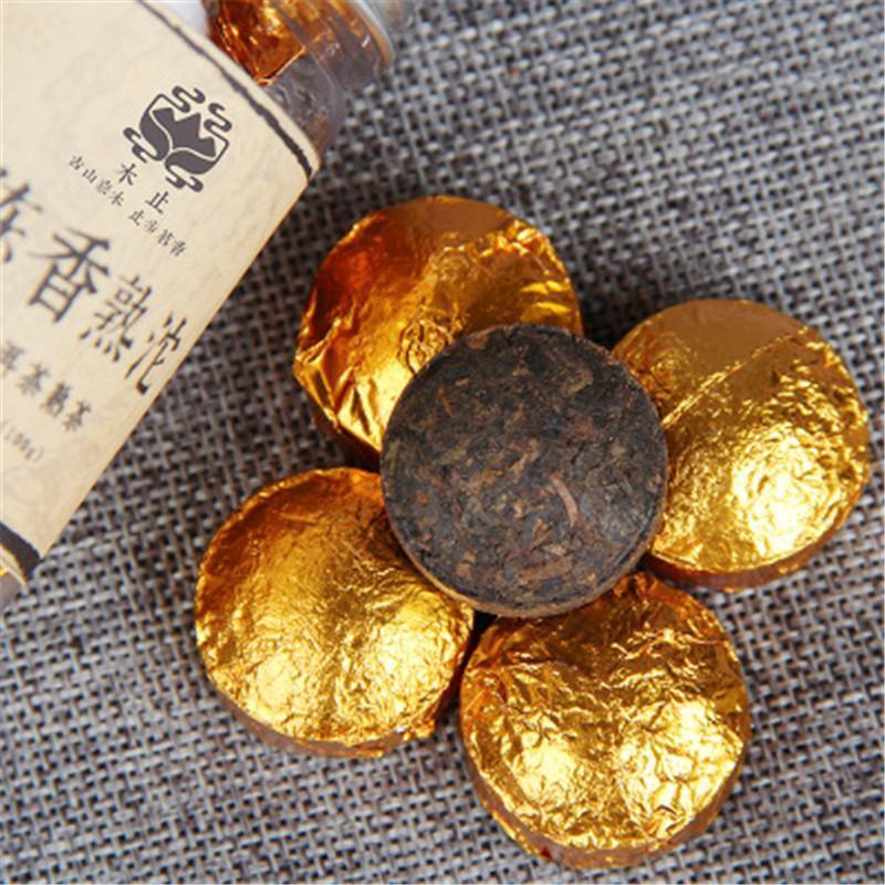 HelloYoung Chen Xiang Small Pu-erh Tuocha Puer Tea Pu Er Ripe Tea Yunnan Canned Puerh 100g