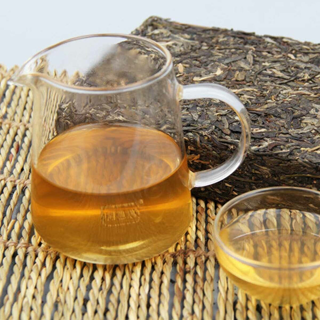 HelloYoung Chinese High Quality Sheng Pu-erh Brick Green Food Cha Puer Old Tree Tea 1kg