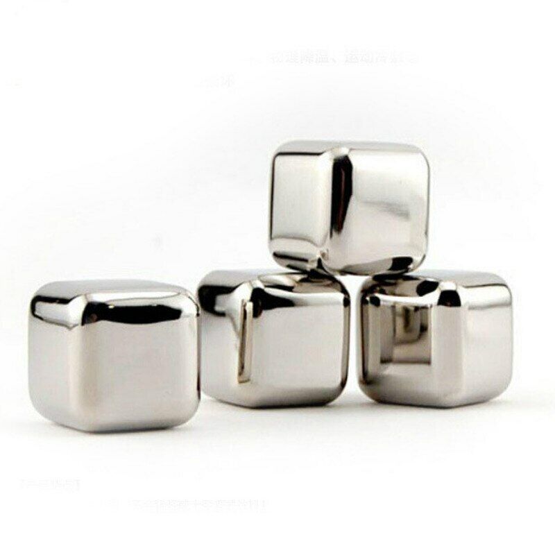 Ice Cubes  Stainless Steel Stones Whisky Ice Cooler for Wine Whiskey Beer Bar