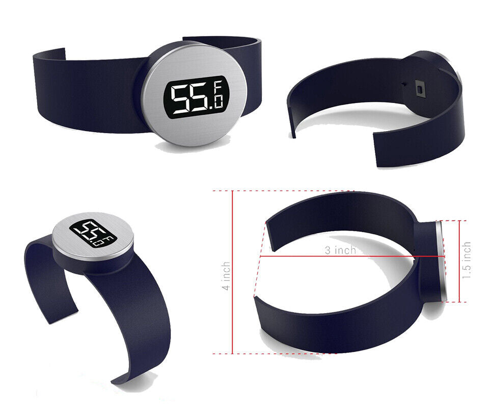 Wine Temperature Sensor Red Wine Bracelet Thermometer for Beer Stainless Steel