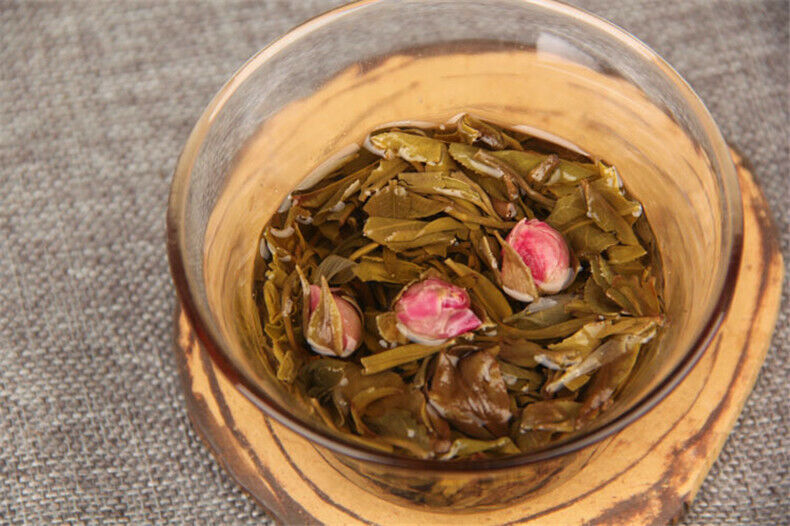 HelloYoung Cha Pu Er Old Trees Pu'er Cha Min Rose Herbal Tea Chinese Handmade Puer Tea 500g Main image