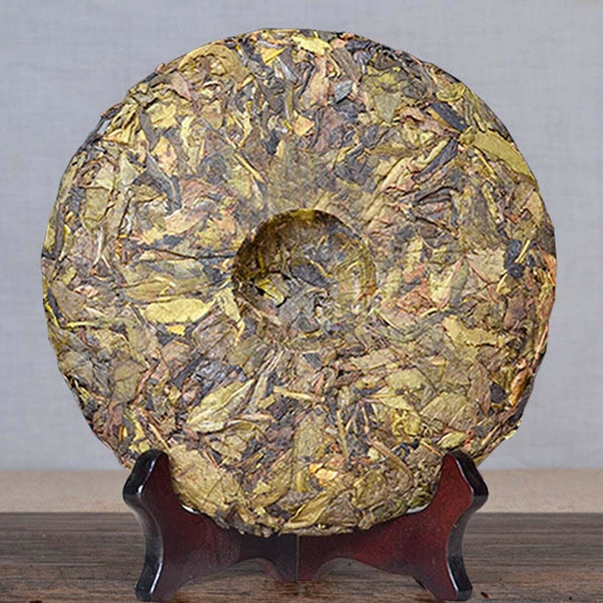 HelloYoung Puerh Tea Raw Tea Ancient Tree Golden Leaf Snowy Mountain  Yunnan Big Leaf 357g