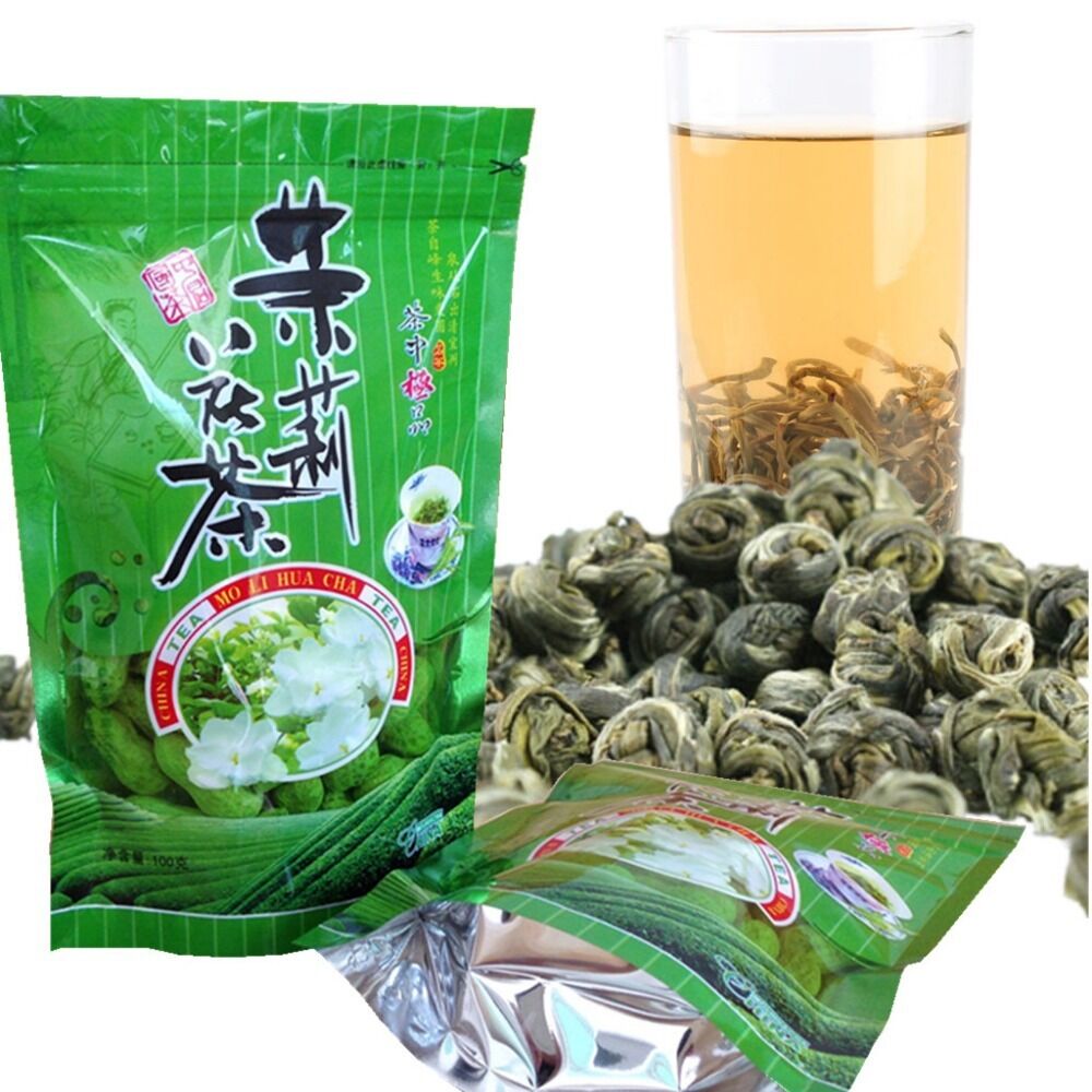 HelloYoung Top Jasmine Flower Tea Jasmine Pearl Natural Green Tea Chinese Fragrant Tea100g Secondary image