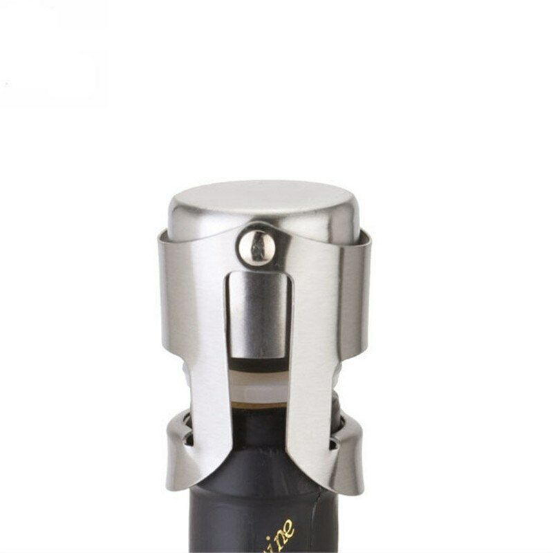 Stainless Steel Champagne Stopper Sparkling Wine Bottle Plug Sealer Bar Kitchen