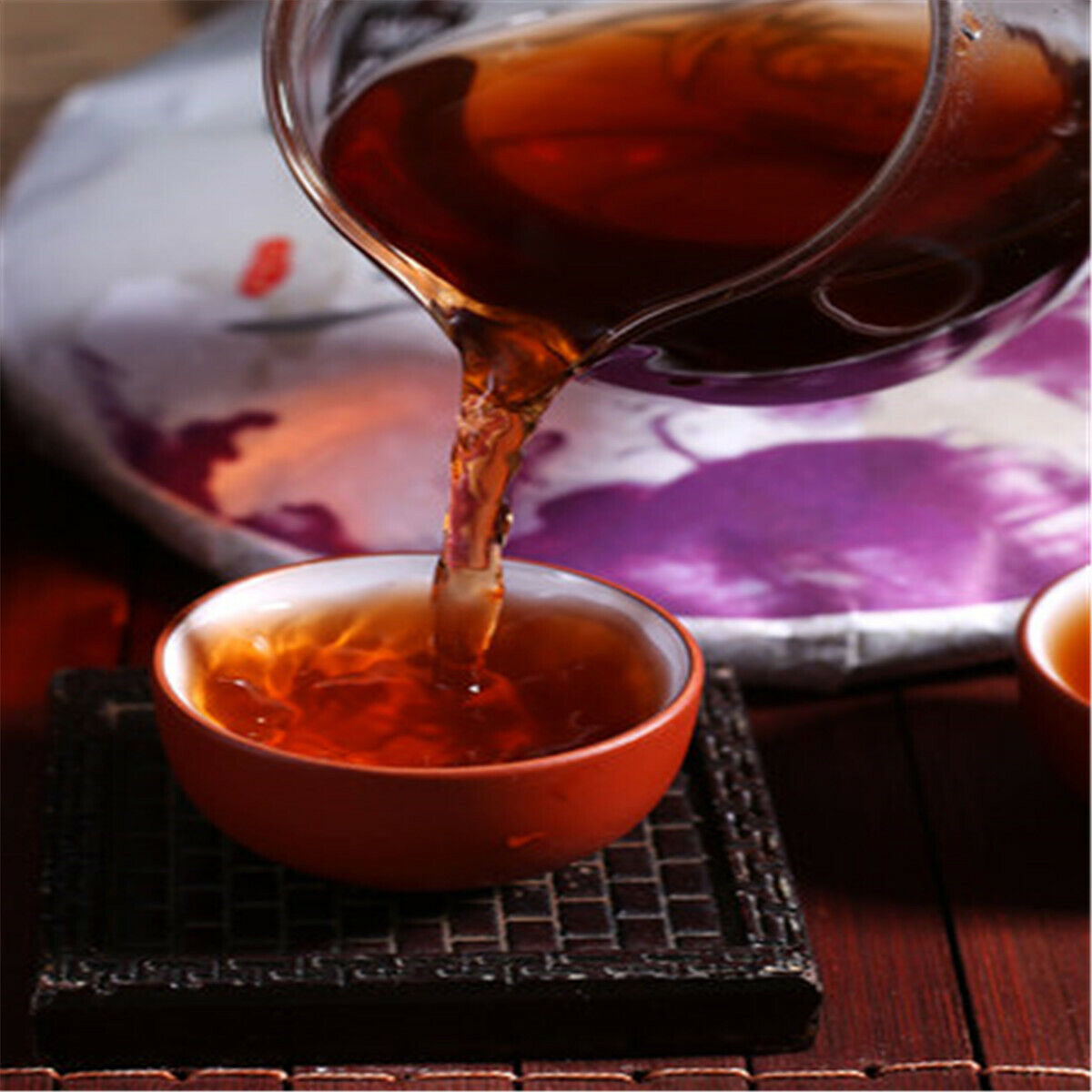 HelloYoung Material Black Tea Pu-Erh Tea Ripe Tea Yunnan Purple Bud Puer Old Tree Pure 357g Secondary image