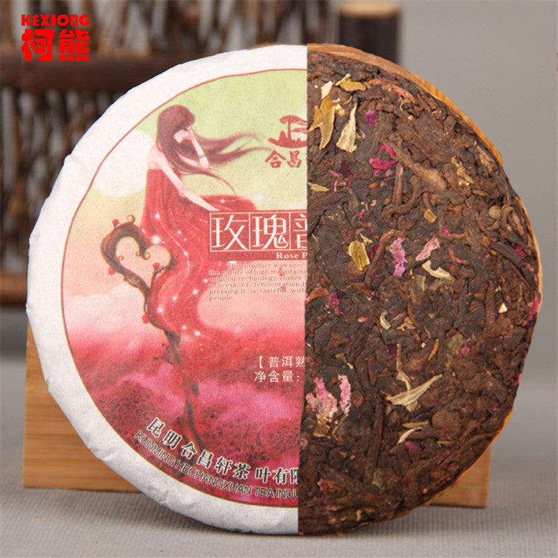 100g Pu-erh Tea Cake Cooked Puer Tea Rose Flavor Slimming Green Food Black Tea Main image
