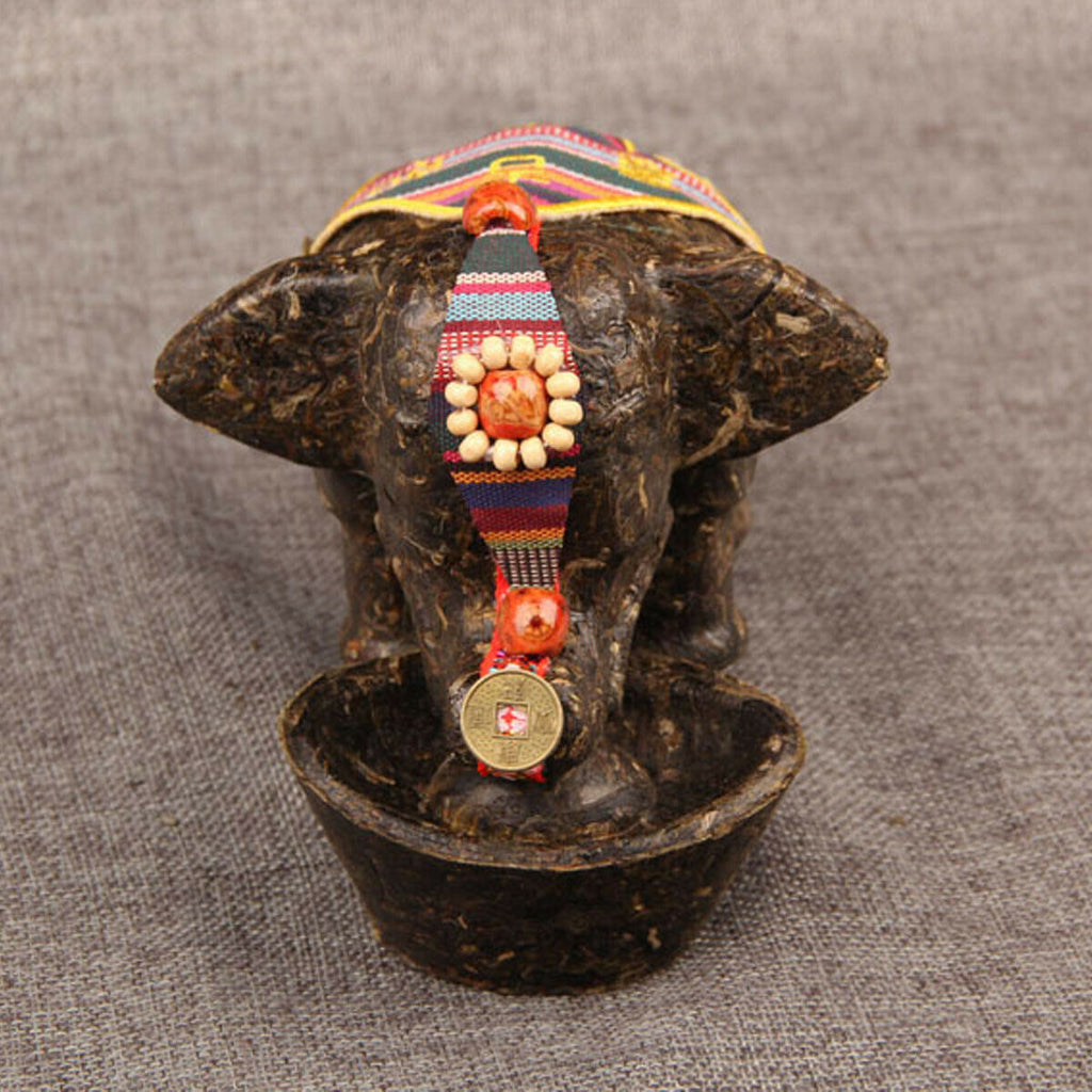 HelloYoung Raw Puer Tea Lucky Creative Gift Craft Puer Sheg Cha Carving Gifts Green Food