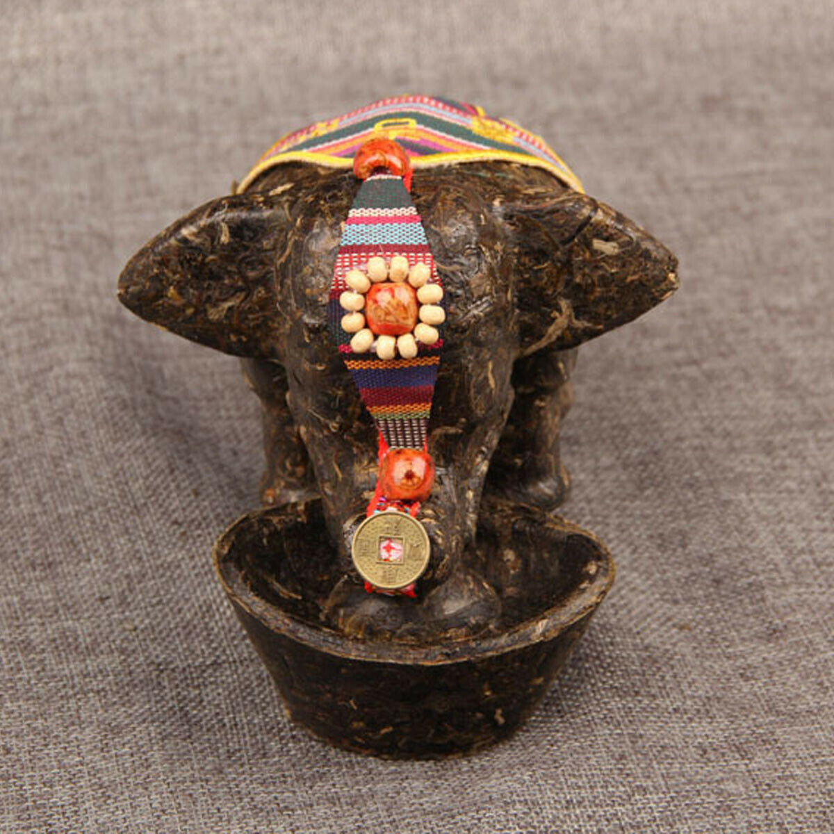 HelloYoung Raw Puer Tea Lucky Creative Gift Craft Puer Sheg Cha Carving Gifts Green Food