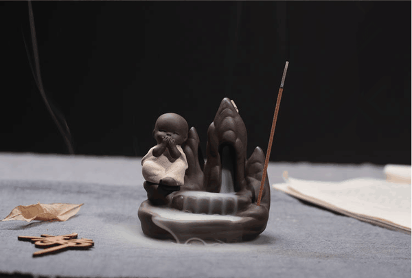 Incense Burner The Little Monk Small Buddha Censer Backflow Incense Burner