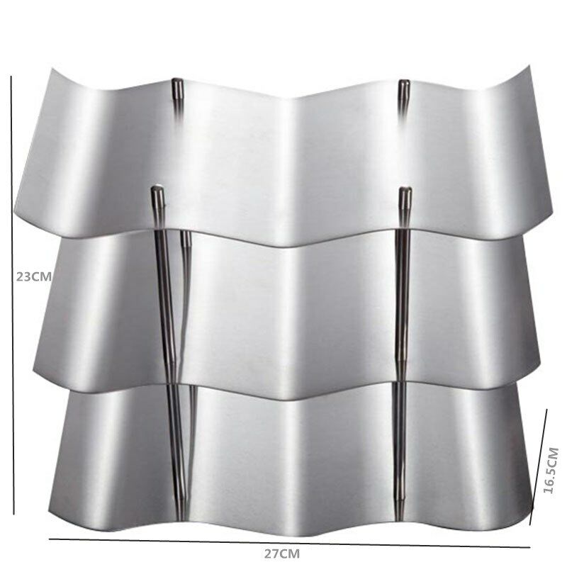 Red Wine Bottle Home Bar Tool Shelf 3-layers Stainless Steel Rack Holder Bracket