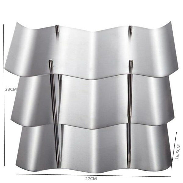 Red Wine Bottle Home Bar Tool Shelf 3-layers Stainless Steel Rack Holder Bracket