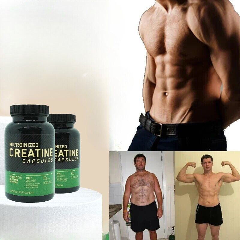 Creatine Monohydrate Capsules - Supports Muscle Growth - Pure Creatine - 120Caps Main image