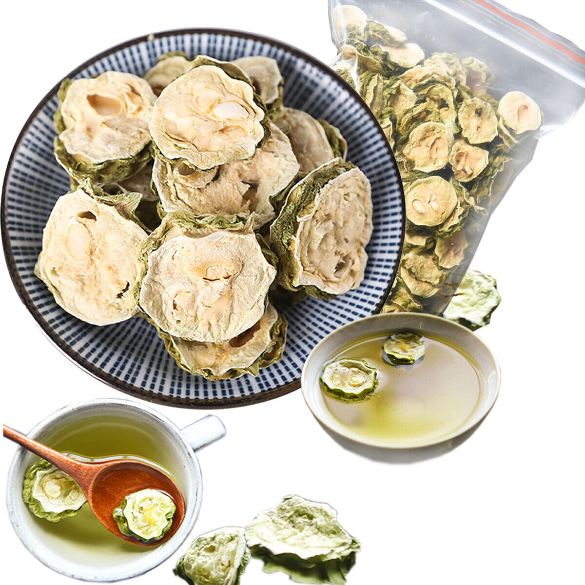 HelloYoung Balsam Pear Tea Fruit Tea Slices Clearing Heat Relieving Depression Lose Weight Secondary image