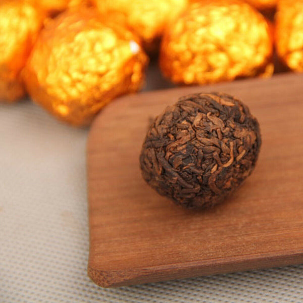 HelloYoung 220g Ripe Pu erh Tea Handmade Dragon Ball Old Tree Spring Palace Cooked Puer Tea