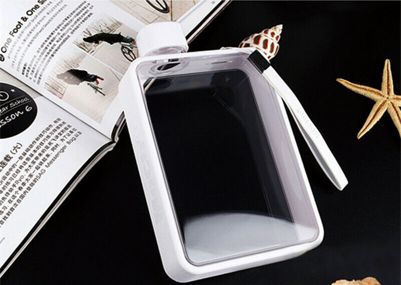 Drinking Bottle Crystal Plastic Water Bottle Handy Drinkware Portable Flat Sport