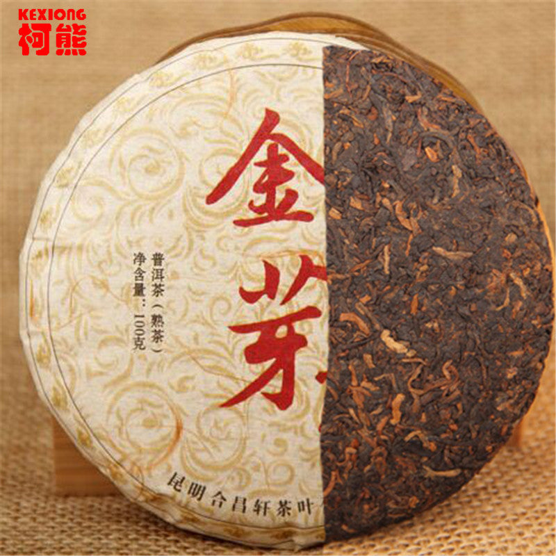 100g China Puer Tea Cooked Tea Pu-erh Shoots Golden Healthy Puerh Tea Green Food Main image