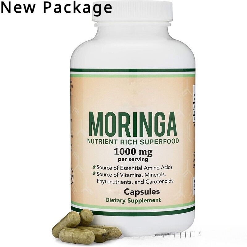 250 Capsules Moringa Oleifera Leaf Powder 5000mg - Organic, YOKABA