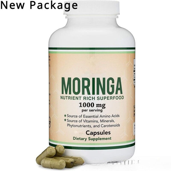 250 Capsules Moringa Oleifera Leaf Powder 5000mg - Organic, YOKABA