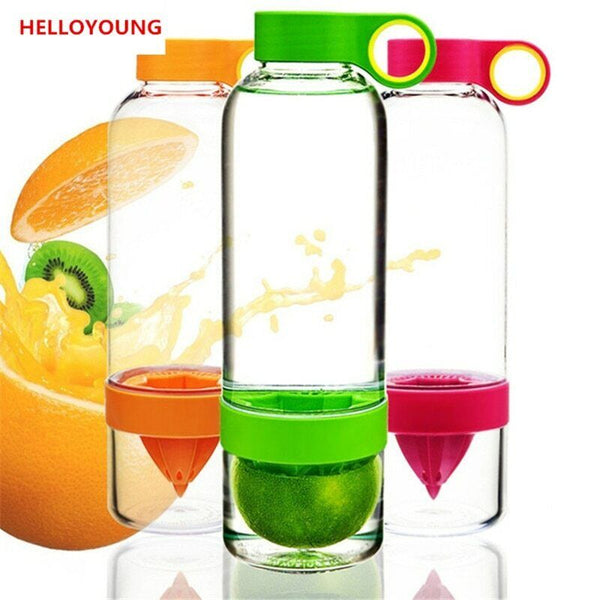 Sports Outdoor Bottles Juice Drinkware Lemon Fruit Plastic Bottle Drinking Water