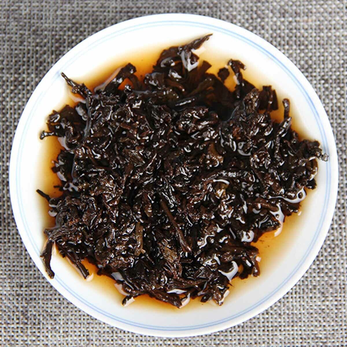 HelloYoung Ecological Ancient Tree Tea Golden Bud Lao Ban Zhang Premium Ripe Puerh Tea 357g