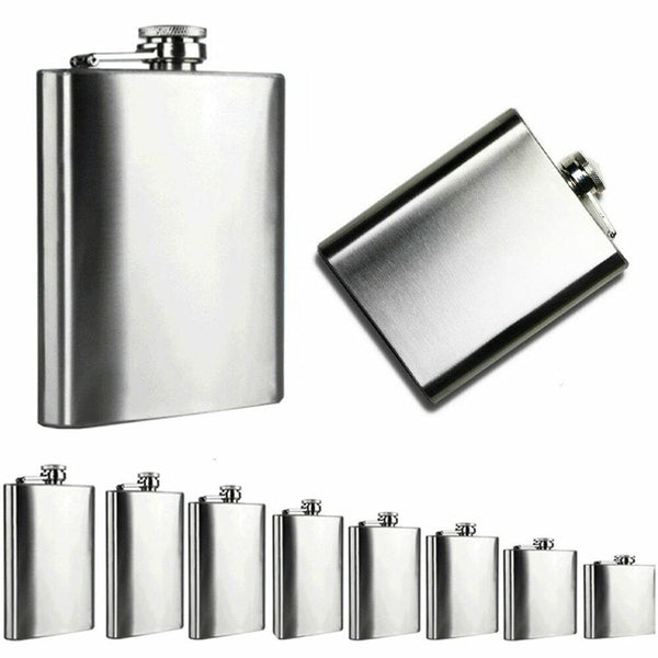 Stainless Steel Portable Flagon Wine Whisky Pot Liquor Bottle Drinkware HipFlask