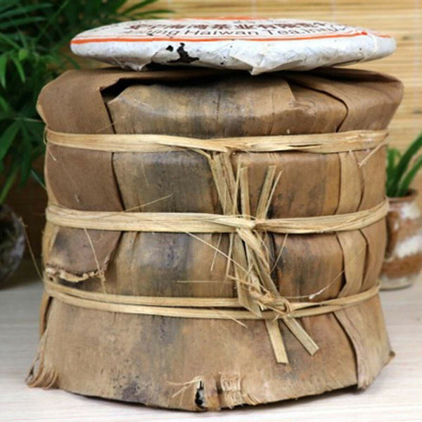 HelloYoung Top Grade Ripe Puer Black Tea Cake Healthy Food  Yunnan Qizi Old Tea Cooked Cake